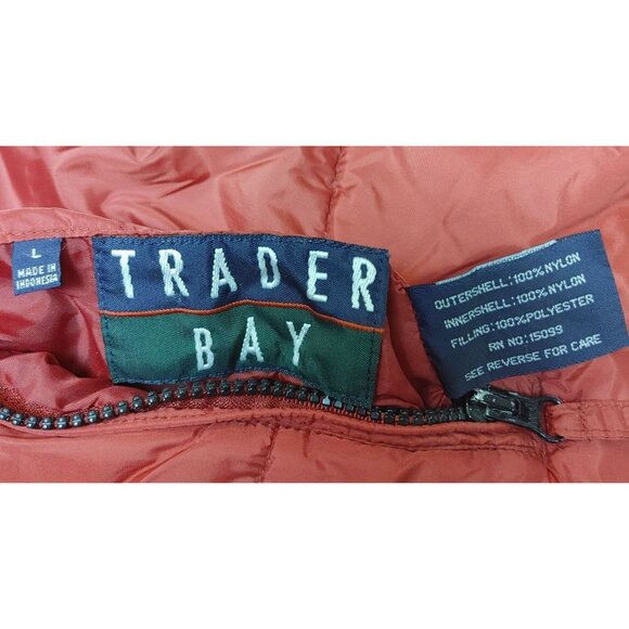 Trader Bay Women's Red Hooded Puffer Jacket Size Large - Picture 5 of 5